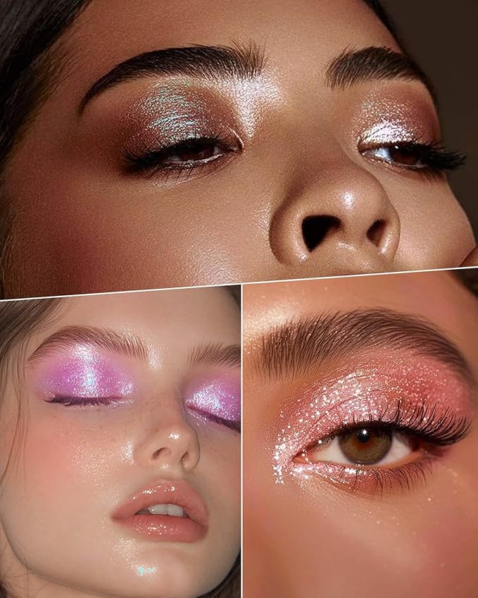 Chameleon Single Eyeshadow, Iridescent Blue-Purple, Pressed Powde, Square Pan,High Pigment, Smudge-Proof, Smooth Blend,Long-Lasting,Fits Magnetic Palettes (Nebula)