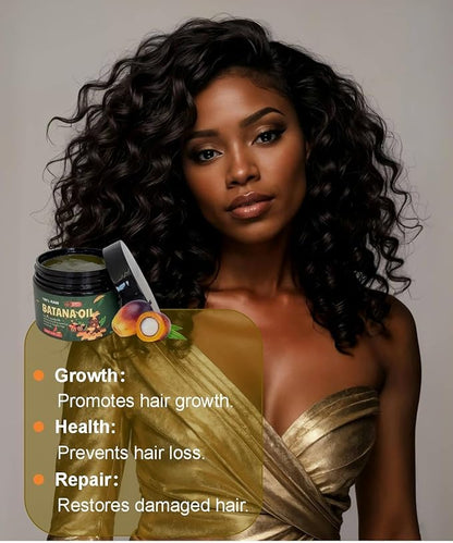 Batana Oil for Hair Growth, 100% Natural Pure Nubidoolife and Revitalize for Smooth, Tangle-Free Hair, Batana Hair Mask Hair Growth Prevent Hair Loss for Men & Women