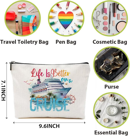 1 Pcs 3 Pcs 4 Pcs Makeup Bag, Girls Trip Gifts Favors Girls Weekend Gifts, Friendship Gifts for Women Bestie Bride