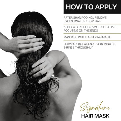 Cristian Rovere - Signature Hair Mask - Deep Conditioning Hair Mask Infused with Shea Butter & Rosemary Extract - Nourishing Hair Treatment for Dry & Damaged Hair - Paraben Free - 8 Fl Oz