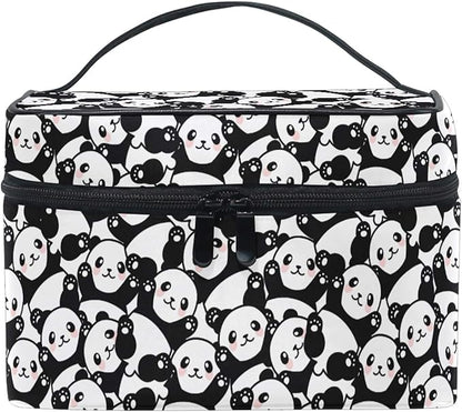 Makeup Bag, Animal Cute Little Panda Travel Makeup Organizer Bag Cosmetic Cases Toiletry Bags for Girl Women Ladies