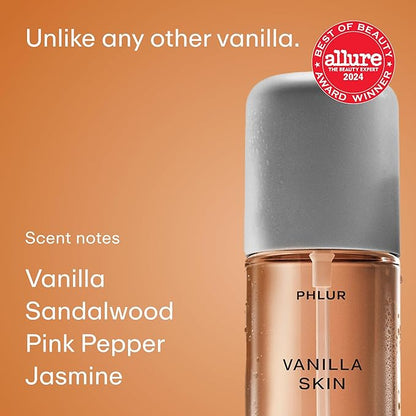 PHLUR Vanilla Peach Trio - Exclusive 3pc Travel Size Body Mist Set ft. Vanilla Skin, Vanilla Nectar, Peach Skin (3 x 3 fl oz)