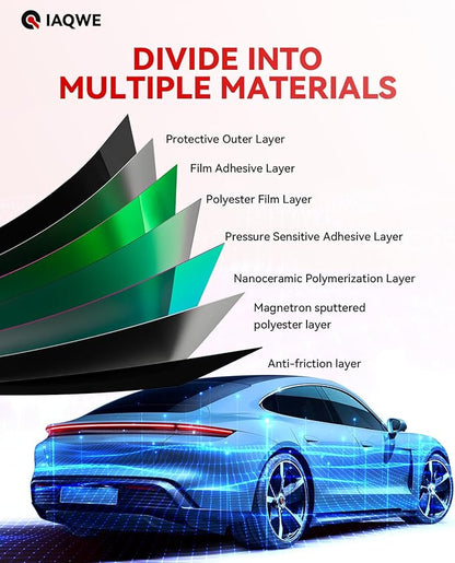Car Window Tint 24" in x 15'Ft with 35% VLT, Nano Ceramic Window Tint Film for Car, UV&IR Protection Heat Insulation Anti-Explosion Scratch Resistant