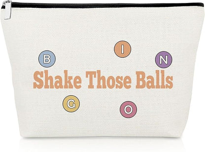 Bingo Gifts Bingo Lover Makeup Bag Gambler Gift Gambling Player Cosmetic Bag for Her Woman Sister Best Friend Funny Gambling Presents Friendship Travel Cosmetic Pouch Christmas Birthday Presents