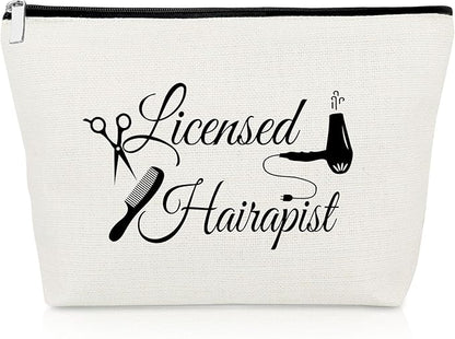 Hair Stylist Gifts Hairdresser Makeup Bag Hairdresser Appreciation Gifts for Hairstylist Coworkers Thank You Travel Bag for Salon Barber Christmas Graduation Present for Hair Stylist Cosmetic Pouch