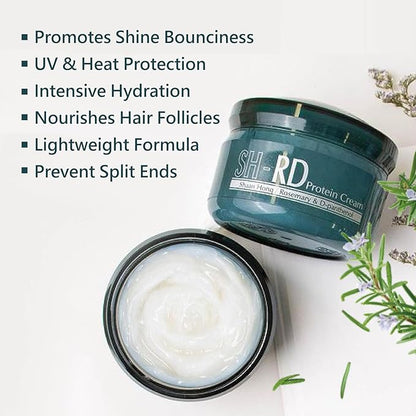 SH-RD Protein Cream for Damaged Hair | Leave-In Conditioner to Restore, Revitalize and Repair Split Ends | Conditioning Cream for All Hair Types - 0.34oz/10ml