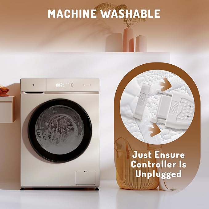 King Size Heated Mattress Pad - Degrees of Comfort Electric Bed Warmer with Dual Controllers, 6 Heating Levels, 10-Hour Auto Shut-Off, Breathable Air-Layer, 78"x80"