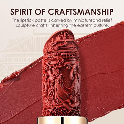 Catkin Rouge Matte Lipstick, Nude Waterproof Long Lasting Carving Satin Moisturizing Smooth Soft 0.13 Ounce-Chinese Style (CO137)