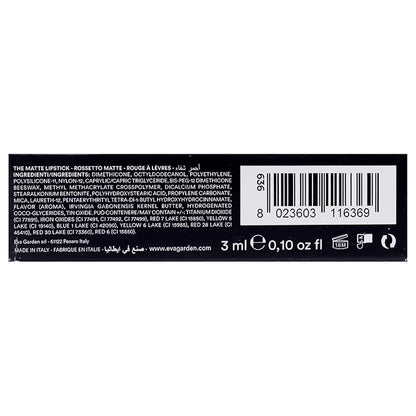 EVAGARDEN The Matte Lipstick - Velvety Texture and Vibrant Ultra-Matte Finish - Pigmented, Soft and Silky Formula and Smooth Application - Offers Bold Saturated Color - 636 Classic Nude - 0.1 oz
