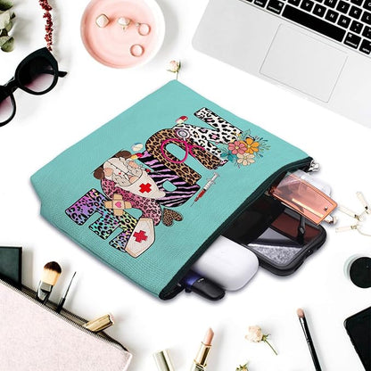 Nurse Gifts for Women Makeup Bag, Gifts for Nurses Female, Nurse Accessories Bag for Work, Nursing Essentials for Nurses, Best New Nurse Gifts Supplies Pouch
