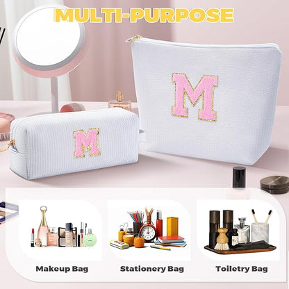 Mothers Day Gifts for Mom,Mum Gifts from Daughter,Birthday Gifts for Wife Sister Her,Mother in Law Gift,Mama Gifts Idea,Makeup Bag Set Cosmetic Bag - White,M