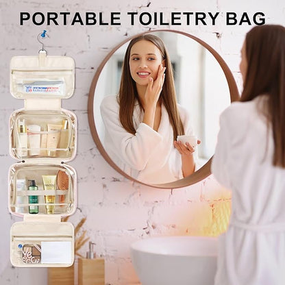 TOPEAST Gifts for Friends - Friendship Gifts for Women, Travel Toiletry Bag for Women, Hanging Toiletry Bag, Monogrammed Initial Toiletry Pouch Makeup Bag - Letter F, Purple