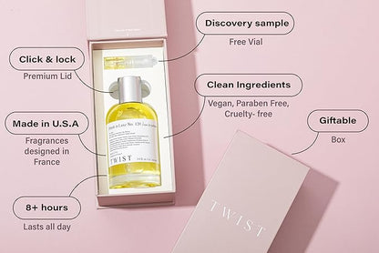 Twist Drunk in Luxe No. 120 - Inspired by Kilian's Angel Share, Long-Lasting Perfume for Women and Men, Paraben-Free, Vegan, Clean Ingredients, Unisex Fragrance – Spray 100 ml | 3.4 fl. oz.