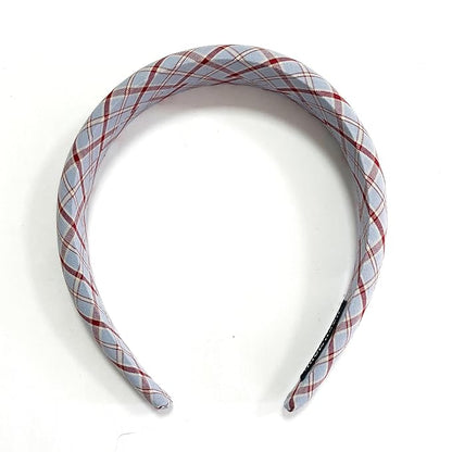 Headband and Scrunchie Set for Women 2Pack Hair Ties for Girls Elastics Bands Ponytail Holder Hair Accessories Red Lattice