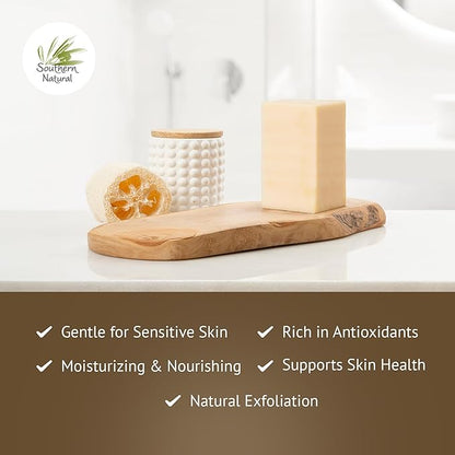 Southern Natural Goat Milk Soap Bar – Lavender, Oatmeal Milk & Honey, Rosemary Mint – Handmade for Dry and Sensitive Skin– Face & Body Wash for Men, Women, Kids, Baby – 3 pack (4-4.5 oz)