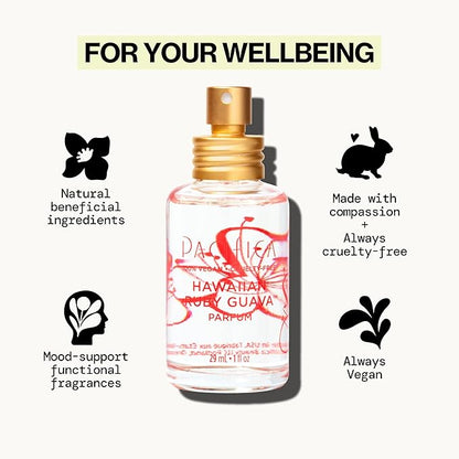 Pacifica Hawaiian Ruby Guava Spray Perfume - Vegan, Cruelty-Free Personal Fragrance with Essential Oils