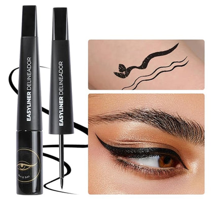 MAEPEOR Ultra-Fine Liquid Eyeliner Black High-Pigmented Matte Eyeliner Pen Stay All Day Makeup with Fine Brush Tip (M01 Black)