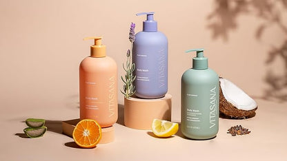 Natural Body Wash for Sensitive Skin, 16 oz – Mandarin Orange Scent, 98.9% Plant‑Derived, EWG Verified, Hypoallergenic, Paraben‑Free, Sulfate‑Free, Cruelty‑Free