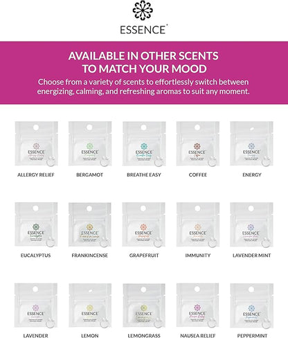 Essence Wearable Aromatherapy Nasal Diffuser – Nausea Relief Essential Oil Nose Ring – Personal Scent Clip for Travel, Work & Everyday Use – Made in USA