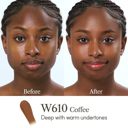 THE FACE SHOP Ink Lasting Liquid Foundation, Full Coverage, 72‑Hour Wear Semi‑Matte Finish, Makeup with Bakuchiol, W510 Hazelnut, 0.84 Fl. Oz.