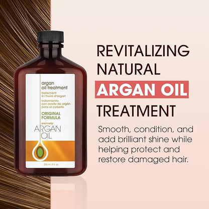 One 'N Only Argan Oil Hair Treatment - Lightweight & Hydrating Hair Oil for Natural, Wigs & Extensions - Shine Enhancing, Heat Protectant & Frizz Control (8 oz, 3pk)