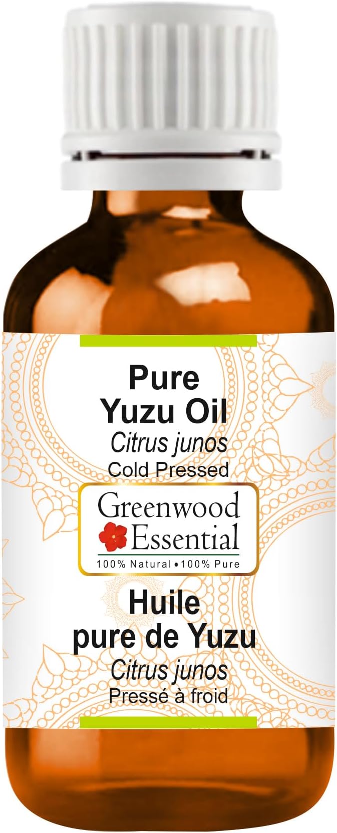Greenwood Essential Pure Yuzu Oil (Citrus junos) Cold Pressed 10ml (0.33 oz)