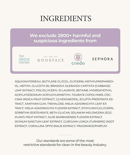 SERUMKIND Purple Cabbage Serum - Calming and Skin Recovery- Korean Face Skincare – Beta Glucan 100,000ppm – Soothing & Redness Relief - Vegan, Cruelty-Free – 1.01 fl.oz.