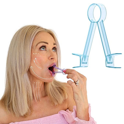 Lip Plumper Device | Non-Invasive Lip Plumping Device, Pain-Free | 60-Second Daily Exercise for Fuller Lips, Defined Jawline & Firmer Skin, MADE IN USA (Sky Blue)