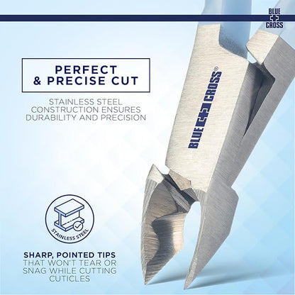 Blue Cross Professional Nail + Cuticle Care 2 Pack Bundle, Liquid Cuticle Remover + Softener & Cuticle Nippers, Cutter & Trimmer for Fingernails and Toenails