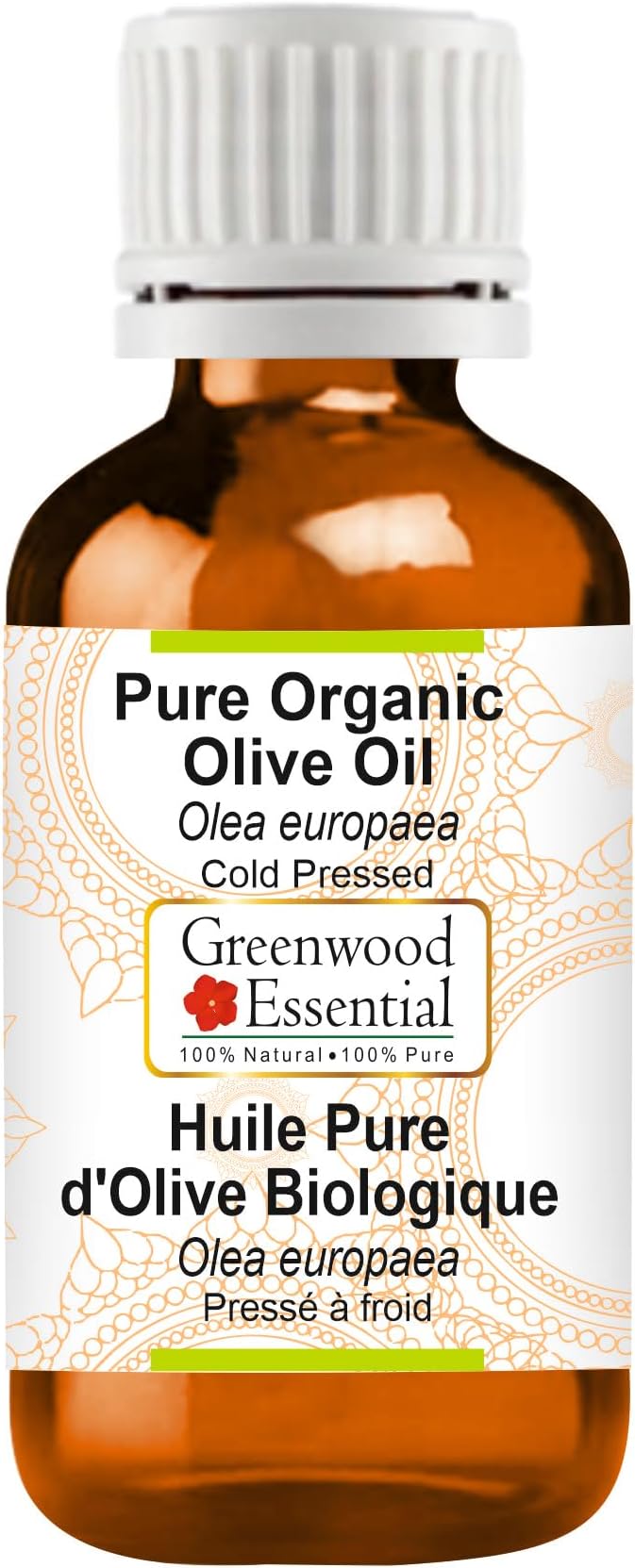 Greenwood Essential Pure Olive Oil (Olea europaea) Cold Pressed 10ml (0.33 oz)
