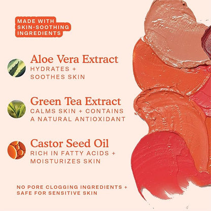 Tower 28 Beauty BeachPlease Cream Blush for Cheeks and Lips - Multi-Purpose Lip and Cheek Tint in Orange Blush - for Sensitive Skin – Color GOLDEN HOUR, Luminous Finish