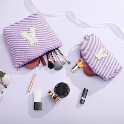 YOOLIFE 2 Small Make Up Bag - Travel Makeup Bag Makeup Pouch Makeup Bags for Women Cosmetic Pouch Cute Makeup Bag Makeup Bag Set Personalized Gifts Mom Gifts for Women Her 40th Birthday Gifts Women P