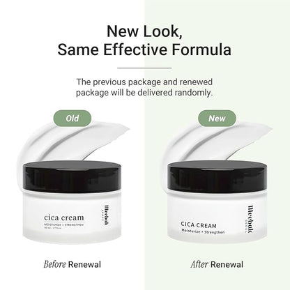 Meebak Cica Cream | Daily Moisturizer for Soothing, Repairing, & Firming with Niacinamide, Peptides, & Retinol | Deep Hydration for Glass Skin | Korean Skin Care
