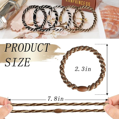 20Pcs Hair Ties For Thick Hair, Strong Stretchy Hair Bands For Women Girls, No Slip Braided Hair Ties No Damage, Ponytail Holders-Exceptionally Secure with Gentle Hold (Set 4)