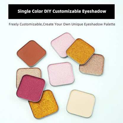 Single Matte Eyeshadow with Metal Pan, Long-lasting Natural Nude Color No-Makeup Look, Palette Refill, Base Eyeshadow Powder for Empty Magnetic Palette (Ivory Elegance)