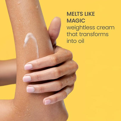 Burt's Bees Christmas Gifts, Boosted Body Moisturizing Melt With a Ceramide, Niacinamide and Peptide Complex, Intense Skin Hydration, Cream-to-Oil Body Lotion, Tropical Scented, 4 oz. Tube