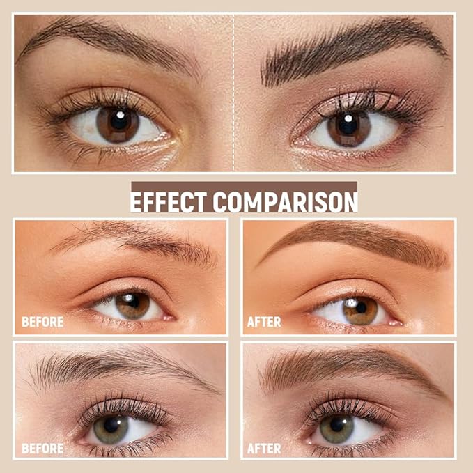 Eyebrow Pencil, Microblading Eyebrow Pencils for Women, Premium Magic 3D Waterproof Microblading Eyebrow Pen 4 Fork Tip Tattoo Pencil, Eye Brow Makeup Long-Lasting for Women (Light Coffee)