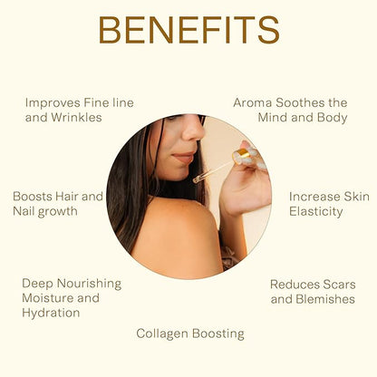 SAFA Vanillé Oil - Organic Oil for Face, Body, Hair, Nails & Aromatherapy | Vanilla Extract & Jasmine Petals - Essential Oil for Diffusers | After Shower Body Oil | Skin Moisturiser (4 Fl Oz)