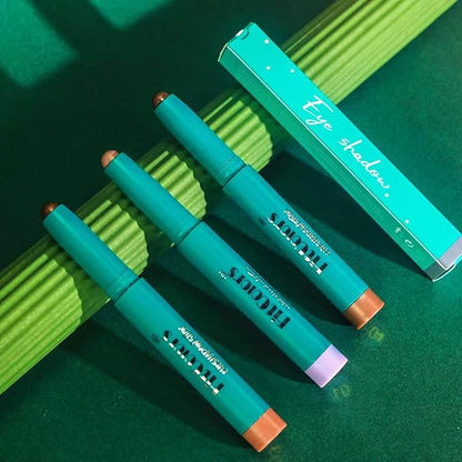Eyeshadow Stick Eye Shadow Brightener Stick Eyeliner Pencil Cream Shimmer Glitter Smooth Eyeshadow Stick Pencil Nude Korea Primer Highlighter Natural Waterproof Long Lasting Gray Black # 05