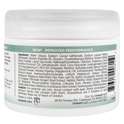 Unwash Charcoal Detox Scalp Scrub - Detoxify, Exfoliate, & Rebalance Hair & Scalp, Removes Build-Up, For Dry, Itchy Scalps Paraben Free, 8.82 oz