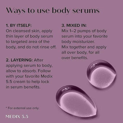 MEDIX Vitamin C Cream + Vitamin F Booster Serum Body Lotion Moisturizer 2PC Skin Care Set | Firming & Brightening Cream Diminishes Uneven Skin Tone, Age Spots, Dry Skin, & Sun Damage, 2PC Bundle
