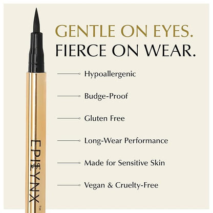 EPILYNX Waterproof Eyeliner - Smudge-Proof Liquid Eyeliner Pen with Precision Tip for Smooth, Long-Lasting Application - Vegan, Hypoallergenic & Gluten-Free Eye Liner - 2mL Green