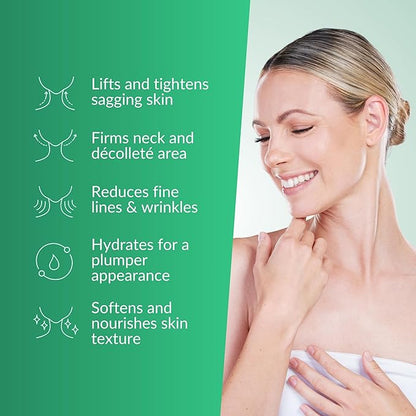 Nasola Neck Firming Cream with Retinol Collagen & Hyaluronic Acid Lifting - Turkey, Saggy Neck Tightener, Skin Tightening Cream, Anti Aging Moisturizer for Décolleté, 1.85 Fl Oz