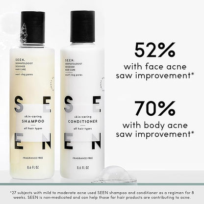 SEEN Discovery Kit - Fragrance Free - Non-Comedogenic & Formulated without SulfatesHair Set- Dermatologist-Developed - Safe for Sensitive, Eczema & Acne Prone Skin