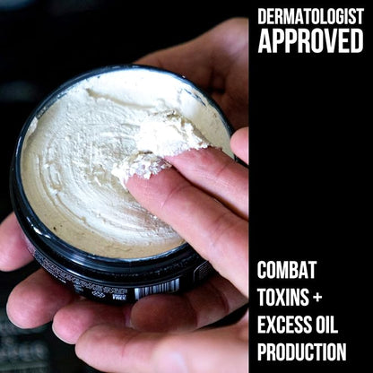 RUGGED & DAPPER - Premium Face Mask for Men - Deep Pore Cleansing Treatment - Fights Blackheads + Acne + Excess Oil - USA Made with Natural Kaolin Clay - 5.5 Oz