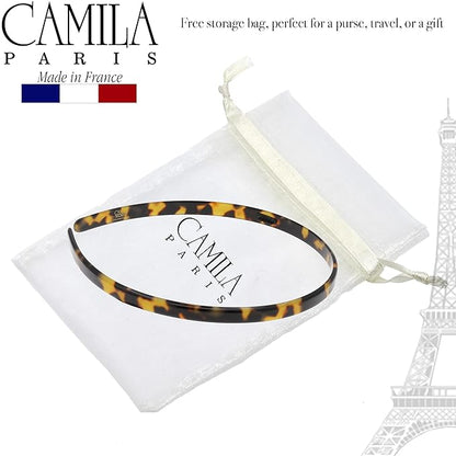 Camila Paris CP3469 French Headband for Women, Handmade Tokyo, Strong Hold Grip Women's Hair Band, Ligth and Very Flexible, No Slip and Durable Styling Girls Hair Accessories, Made in France