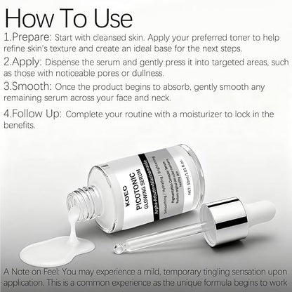 Dual-Action Acne Serum & Pico Tonique Essence Set - Minimizes Pores · Evens Skin Tone, Featuring Calcium Arbutin Ampoules, Niacinamide, Collagen - 1.01 fl oz (2-Bottle Set) (1)