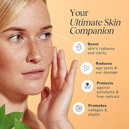 LilyAna Naturals Vitamin C Serum for Face - with Hyaluronic Acid and Vitamin E, Anti Aging Serum, Reduces Age Spots and Sun Damage, Promotes Collagen and Elastin (Double Pack)