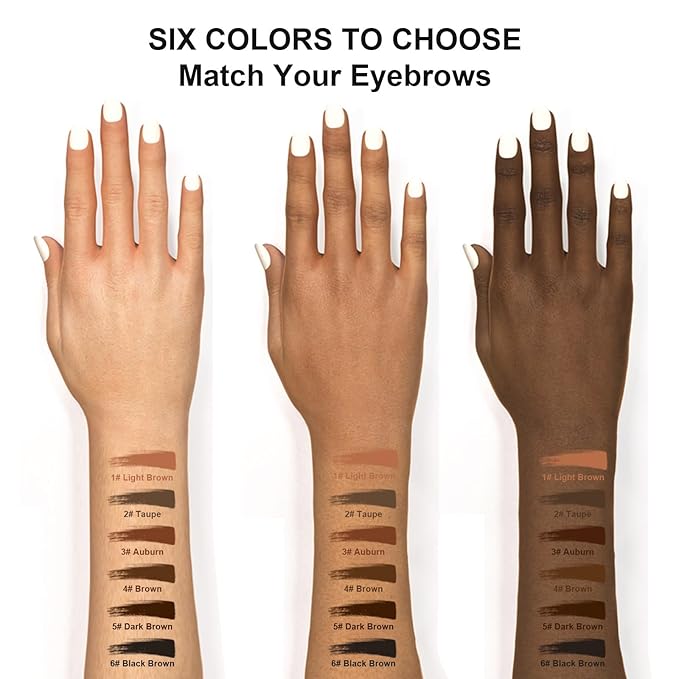TurritopsisD Eyebrow Pencil Liner (2-Pack Auburn) Waterproof Long-Lasting Retractable Extra-slim Pen Fine-tip Built-in Brush Create Eye Brow Natural Makeup