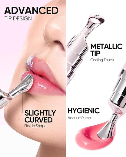 Hydrating Brightening Lip Serum, Smooth Tinted Lip Stain, Plumping Lip Gloss with Polypeptide Squalane, Moisturizing Balms, Brighten Dark Lips, Korean Beauty Makeup (00 Clear)